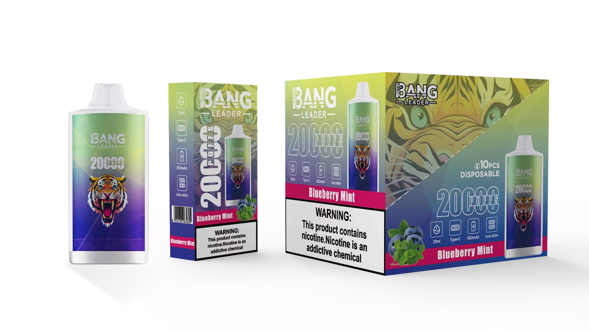Bang Leader 20000 Puffs Disposable Vape -0% to 5% Nicotine Options - Image 3