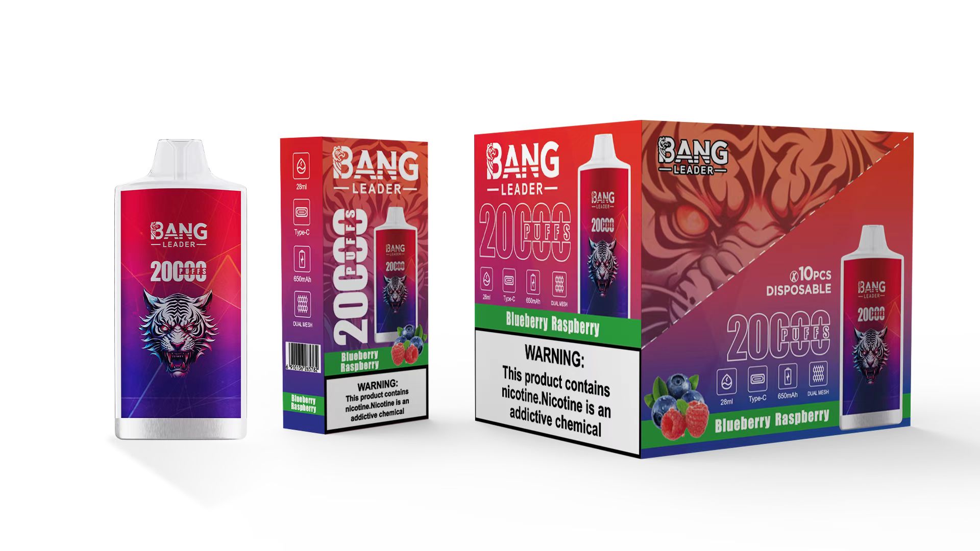 Bang Leader 20000 Puffs Disposable Vape -0% to 5% Nicotine Options - Image 4