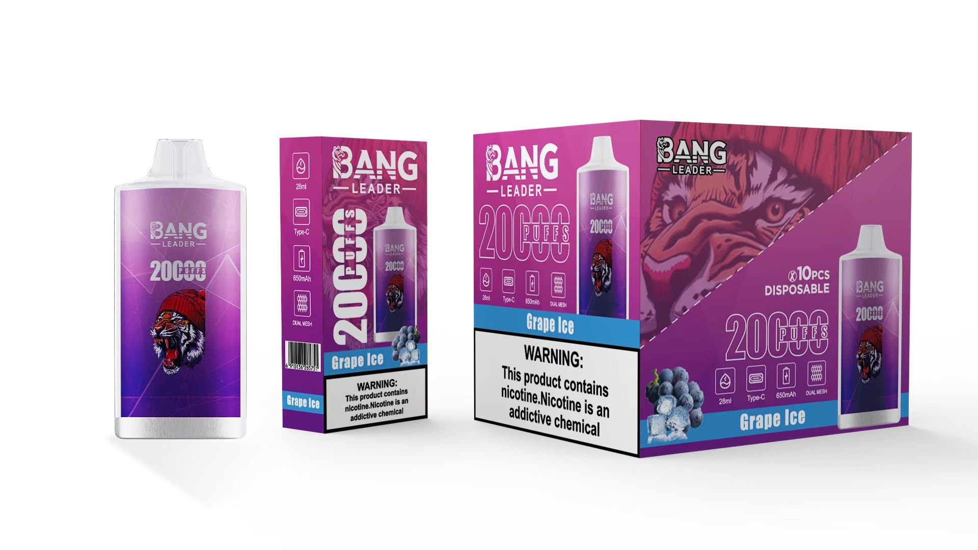 Bang Leader 20000 Puffs Disposable Vape -0% to 5% Nicotine Options - Image 5