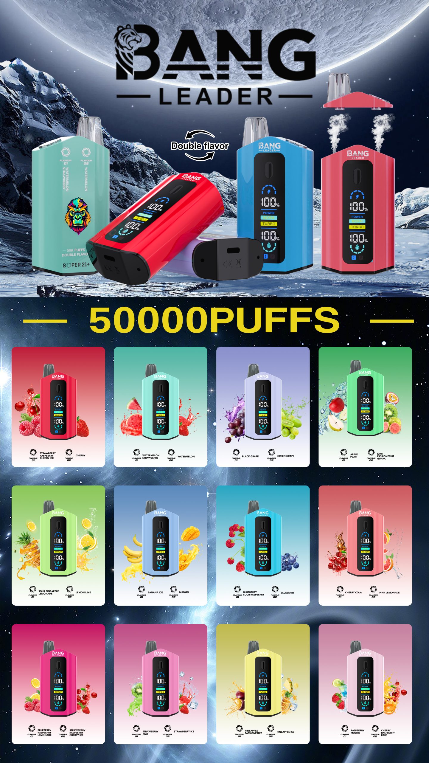Bang Leader 50000 Puffs Vape Kit – Multiple Nicotine Strengths - Image 14