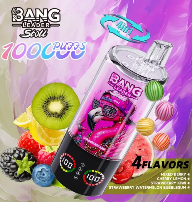 Bang Leader Stoll 100K 100000 Puffs 4 in 1 Flavors & LED Display Disposable Vape – Bild 7