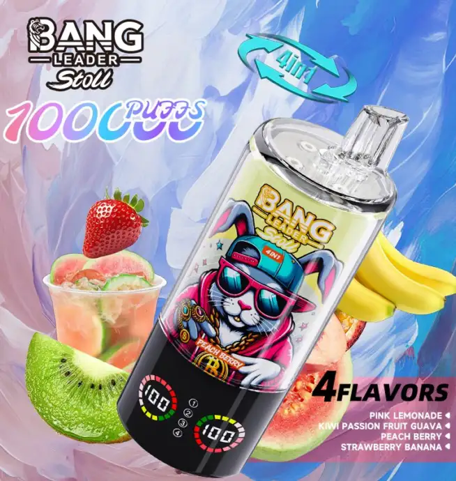 Bang Leader Stoll 100K 100000 Puffs 4 in 1 Flavors & LED Display Disposable Vape – Bild 9