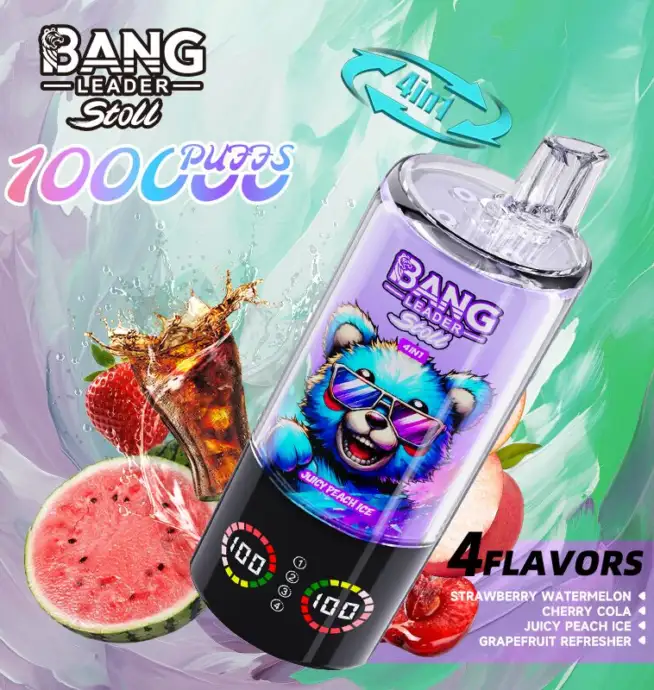 Bang Leader Stoll 100K 100000 Puffs 4 in 1 Flavors & LED Display Disposable Vape – Bild 11