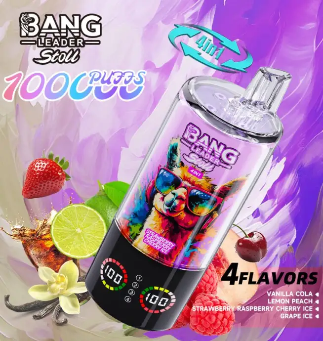 Bang Leader Stoll 100K 100000 Puffs 4 in 1 Flavors & LED Display Disposable Vape – Bild 12