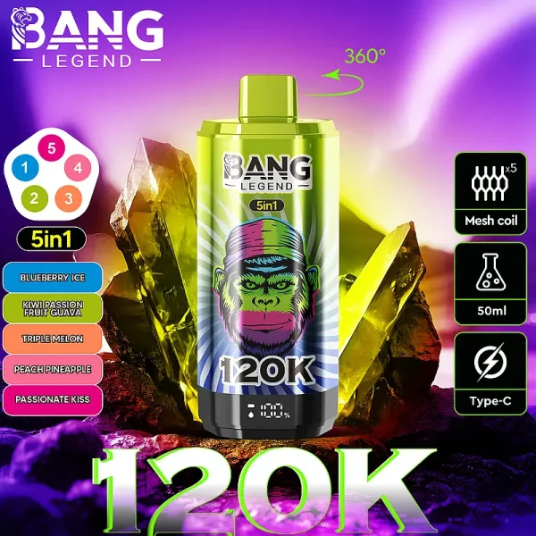 Bang Legend 120K Puffs 5-in-1 Flavor Switch Vape | Newest Design - Image 12
