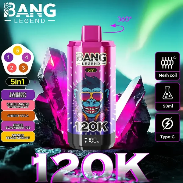 Bang Legend 120K Puffs 5-in-1 Flavor Switch Vape | Newest Design - Image 7