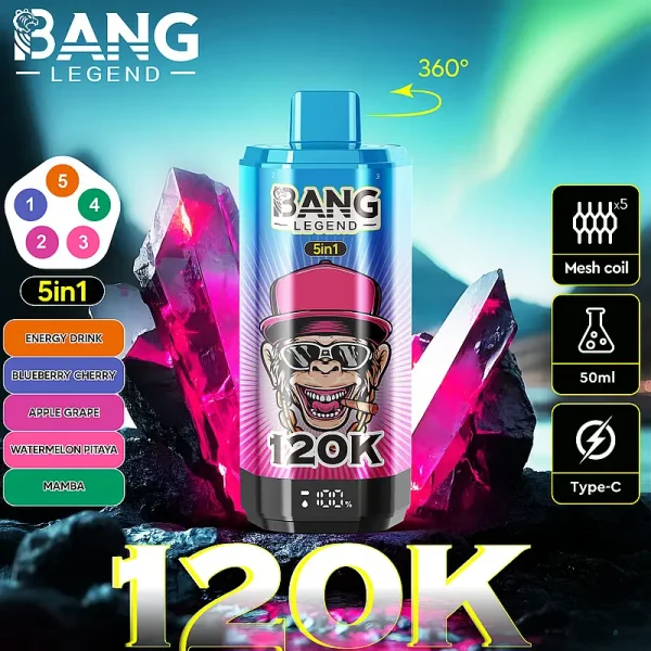 Bang Legend 120K Puffs 5-in-1 Flavor Switch Vape | Newest Design - Image 9