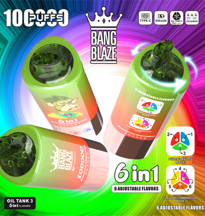 Bang Blaze 100k Disposable Vape 6-in-1 Flavor - Image 2