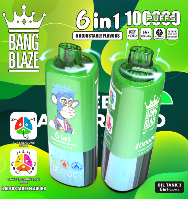 Bang Blaze 100k Disposable Vape 6-in-1 Flavor - Image 4
