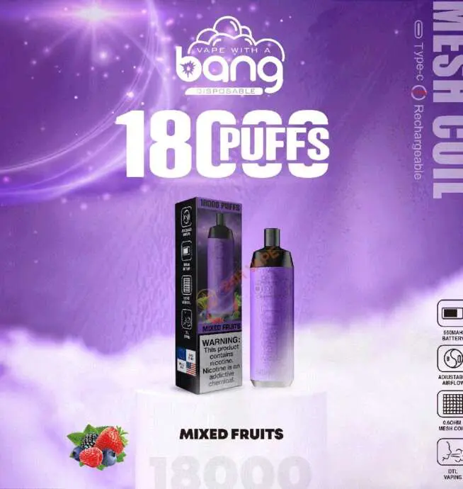 Bang Crown Bar 18000 Puffs 0% 2% 3% 5% Nicotine Disposable Vape – Bild 4