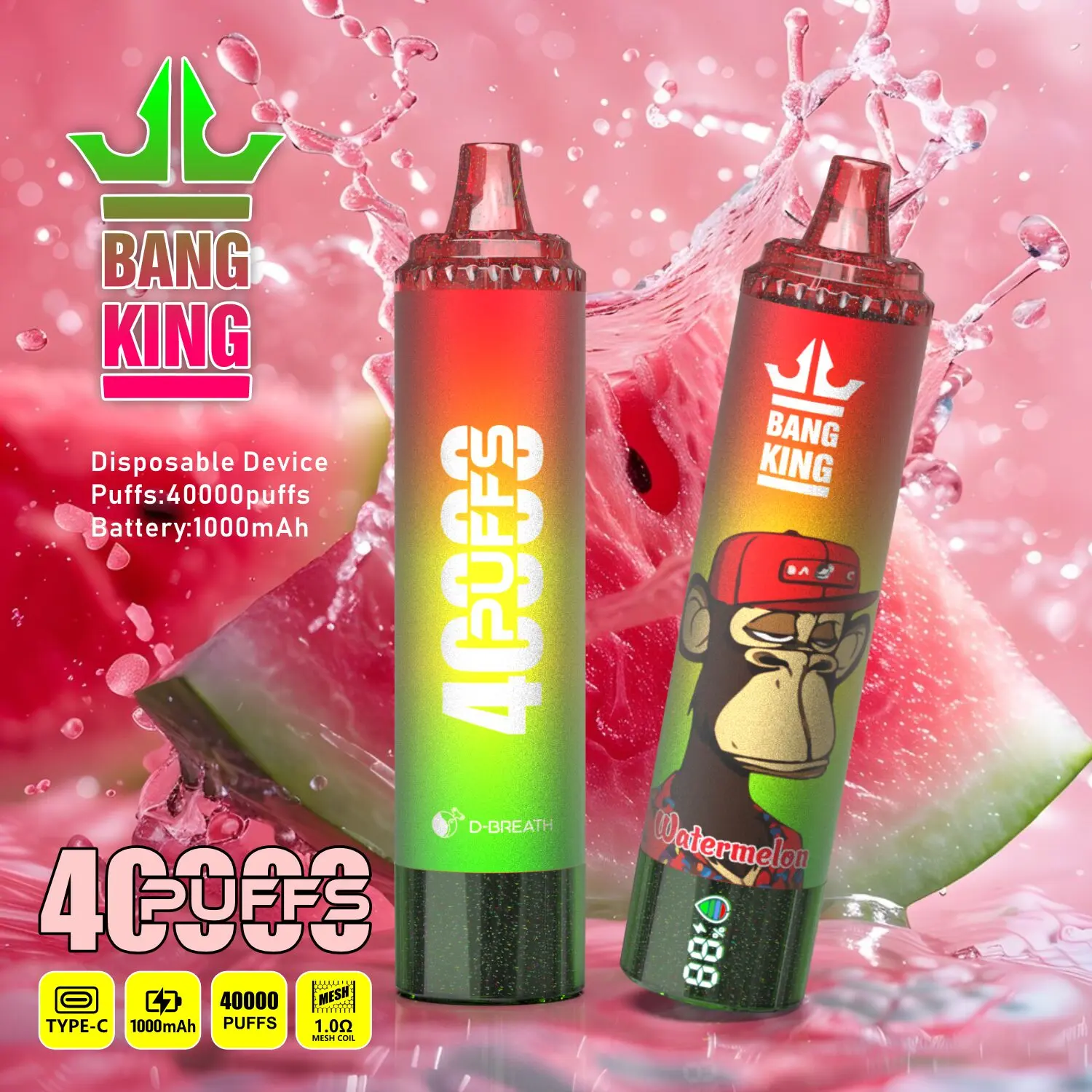 40k Puff Bang King Tornado | 40000 Puffs Disposable Vape Pen - Image 10