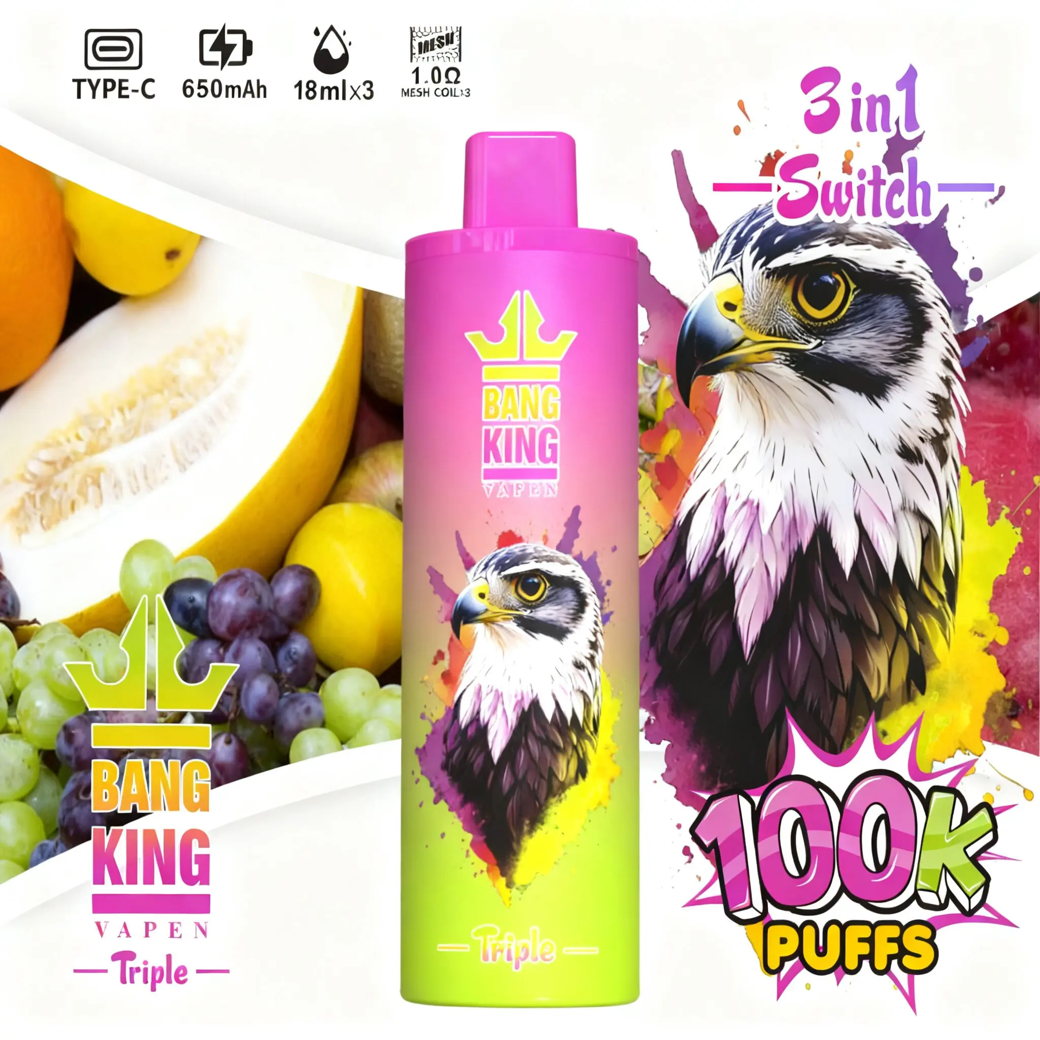 Bang King Triple 100K Puffs Vape - Image 3