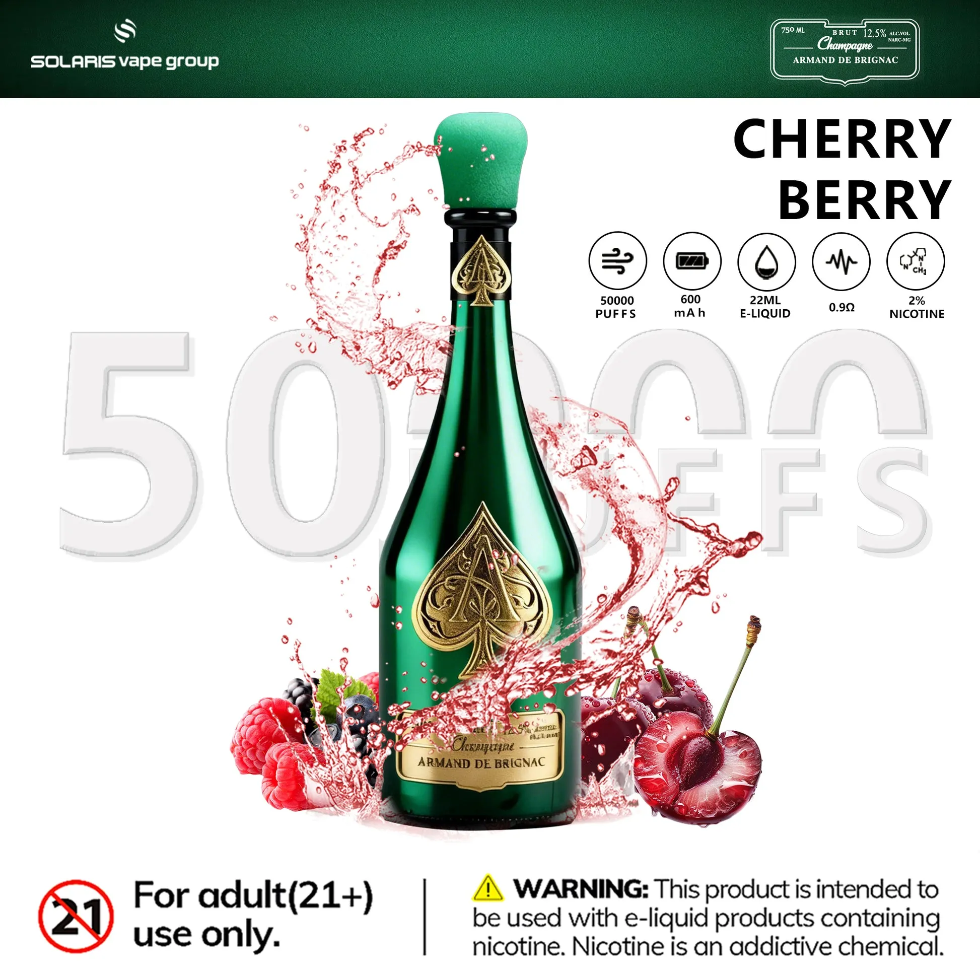 Champagne Vape 50k Armand Disposable device view 2