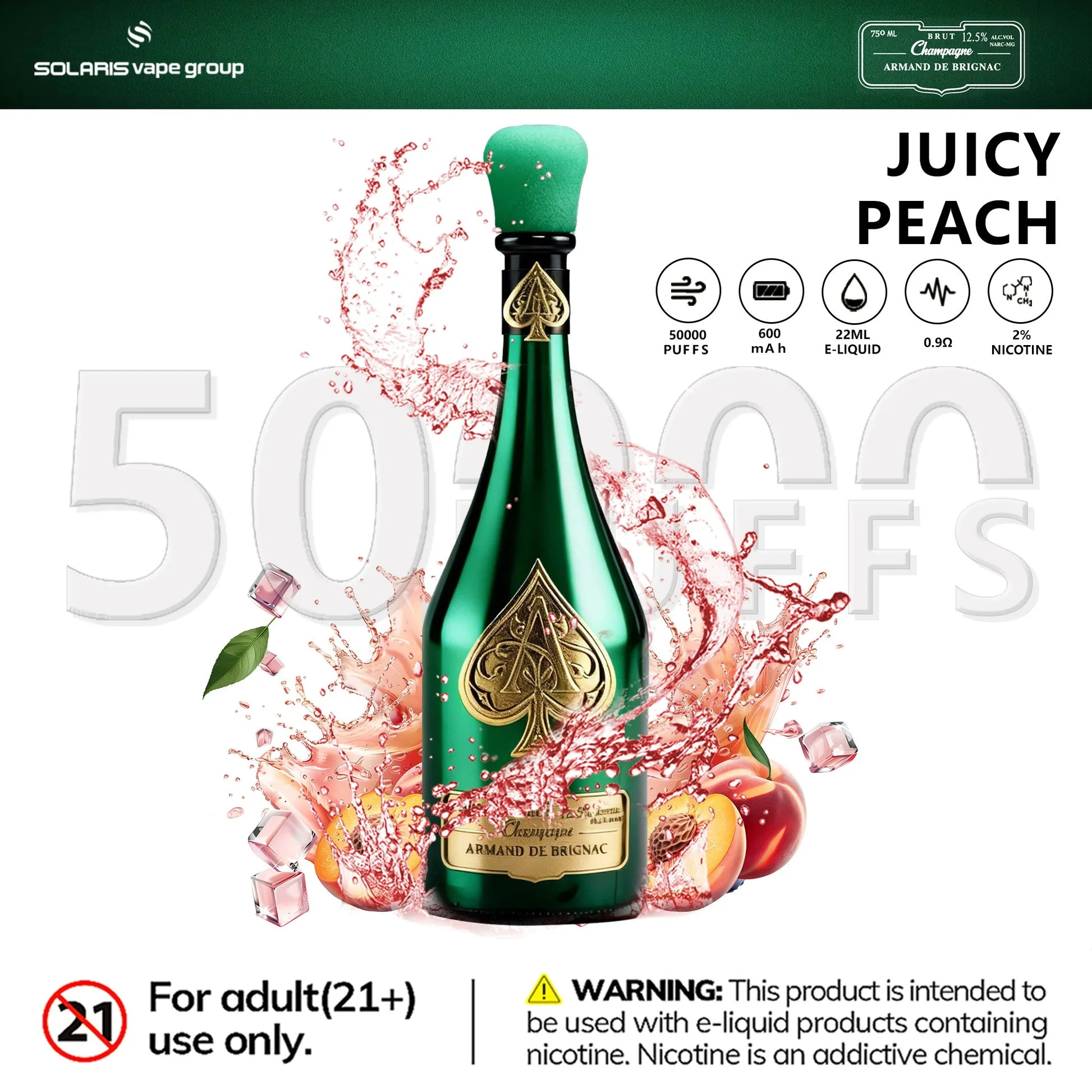 Champagne Vape 50k Armand Disposable device detail