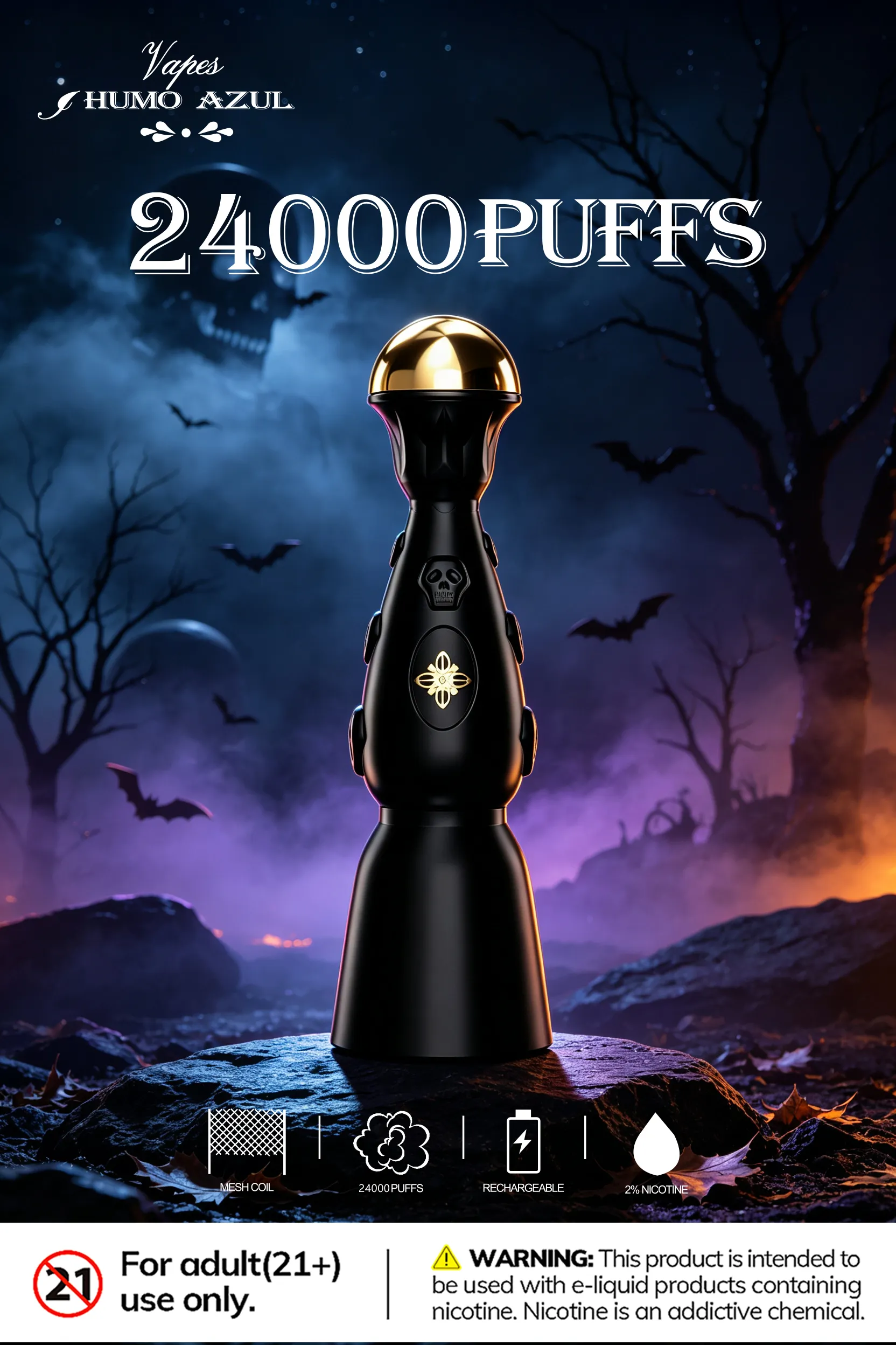 Humo Azul Dark Night Disposable Vape device variant