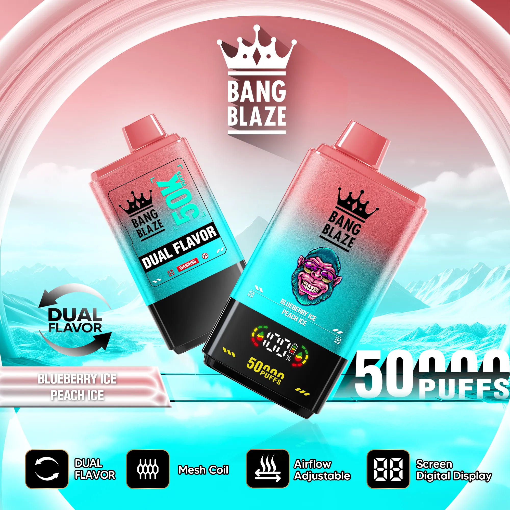 Détails de la cigarette électronique jetable Vapemaiosn Bang Blaze 50k