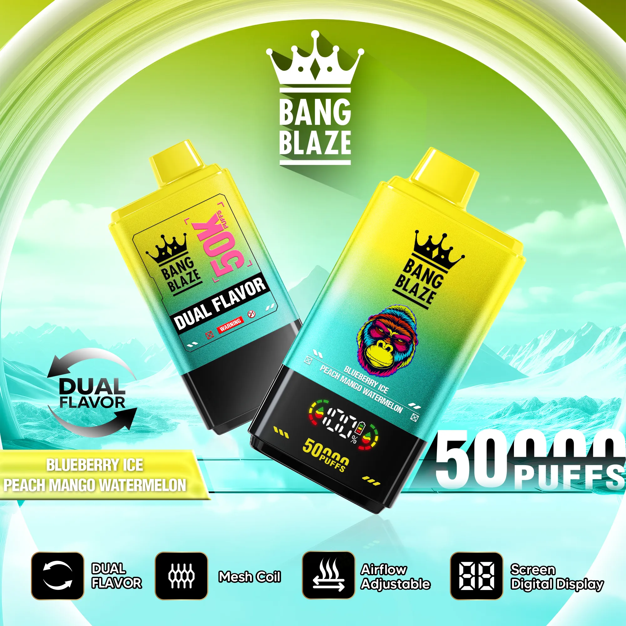 Conception de la cigarette électronique jetable Vapemaiosn Bang Blaze 50k