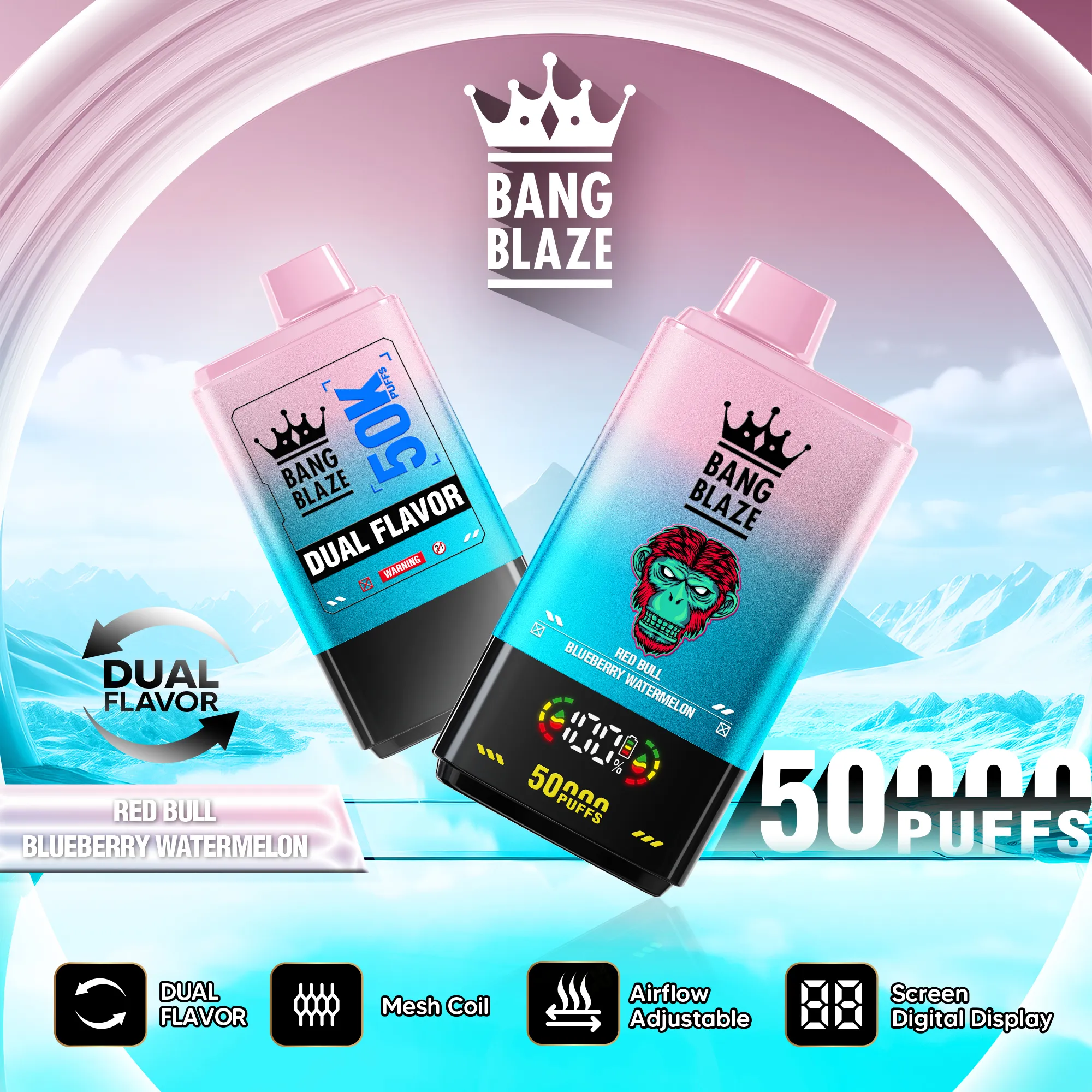 Image du dispositif de vapotage jetable Vapemaiosn Bang Blaze 50k