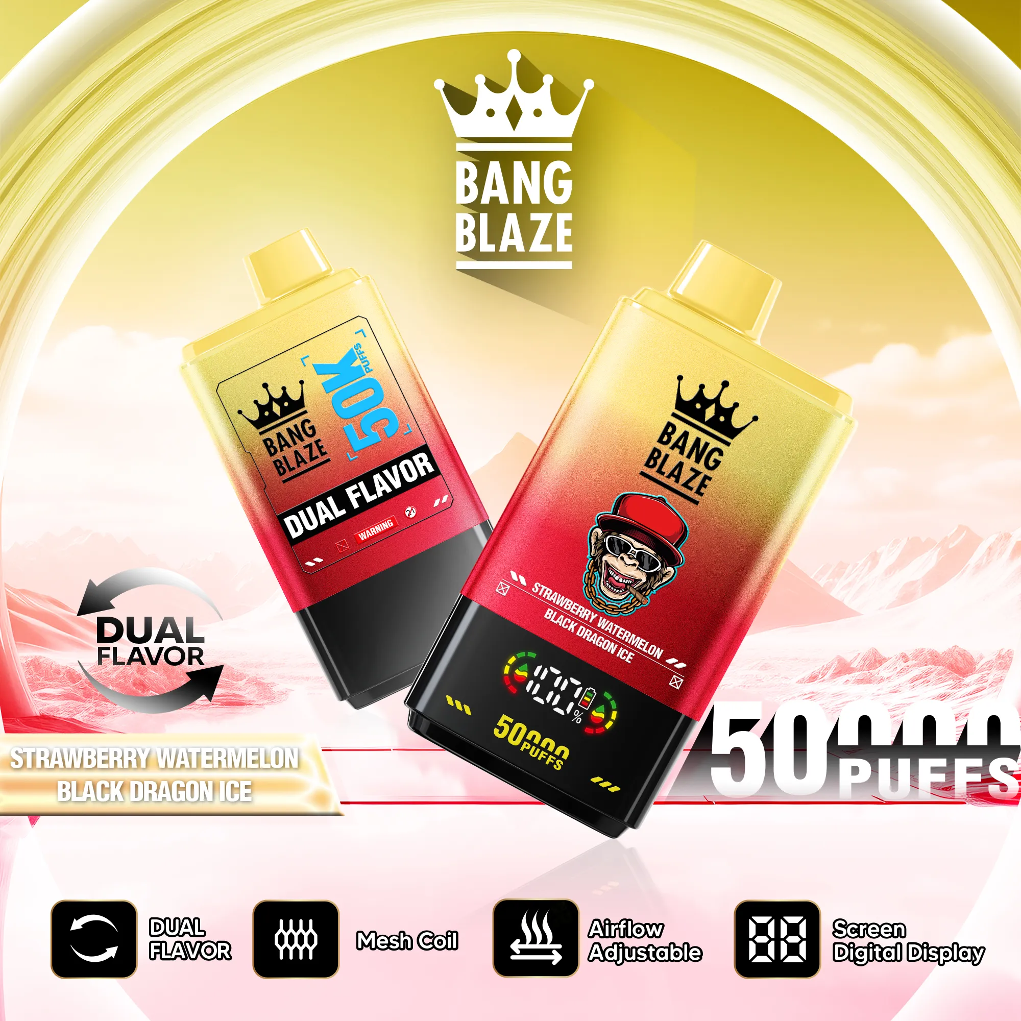 Vapemaiosn Bang Blaze 50k : vue n° 2 de la cigarette électronique jetable