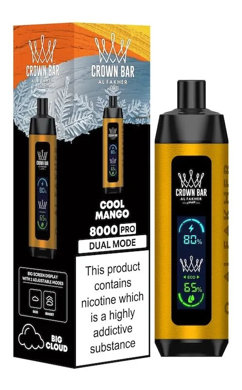 Al Fakher Crown Bars 8000 – Cigarette électronique jetable | 8 000 bouffées – COOL MANGO
