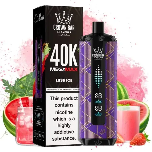 Al Fakher Mega Max 40K Disposable Vape LED Display 0.6% – LUSHICE