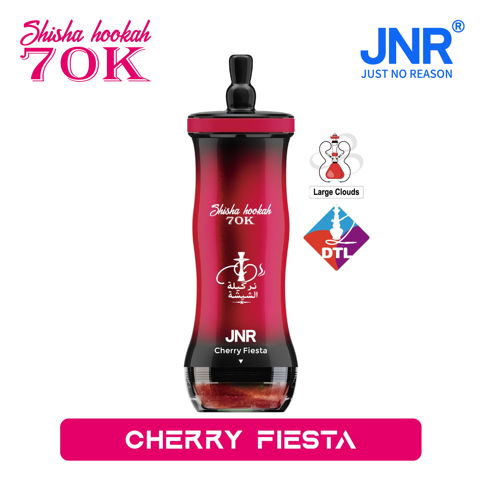JNR Shisha Hookah 70K Puffs Disposable Vape - Cherry Fiesta