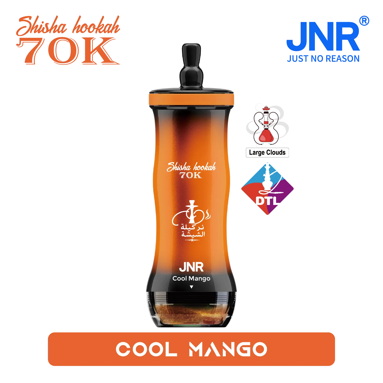 JNR Shisha Hookah 70K Puffs Disposable Vape - Cool Mango