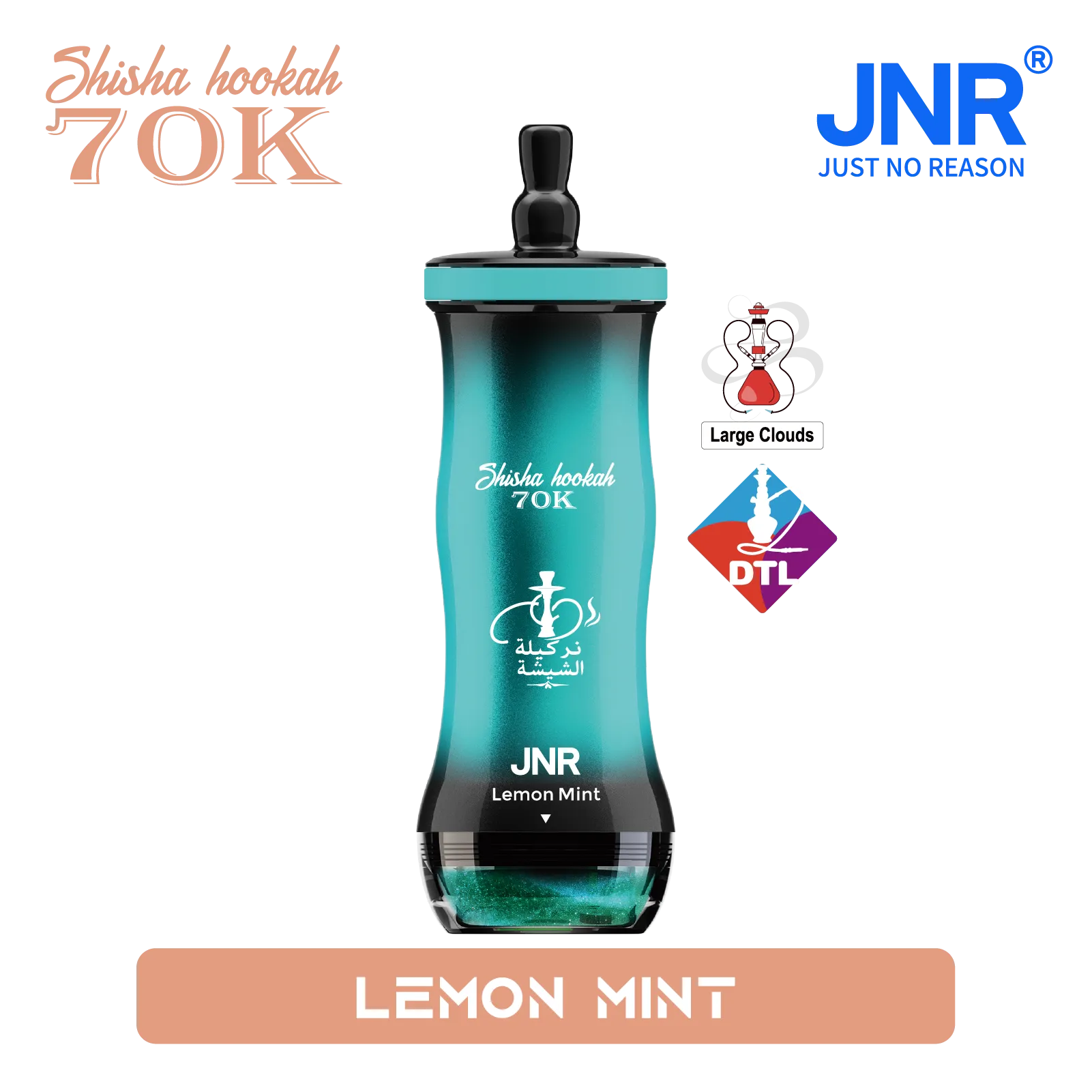JNR Shisha Hookah 70K Puffs Disposable Vape - Lemon Mint