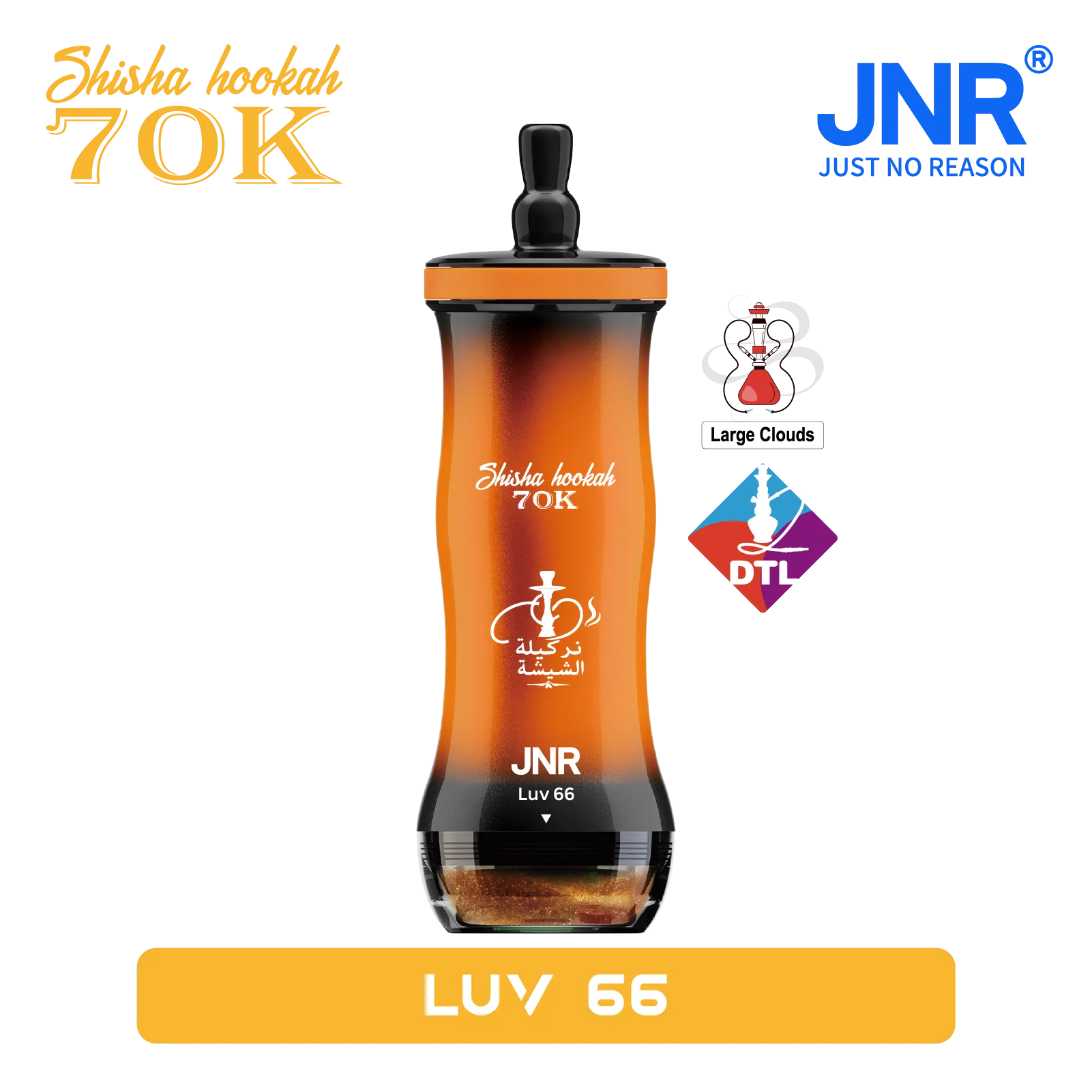 JNR Shisha Hookah 70K Puffs Disposable Vape - Luv 66