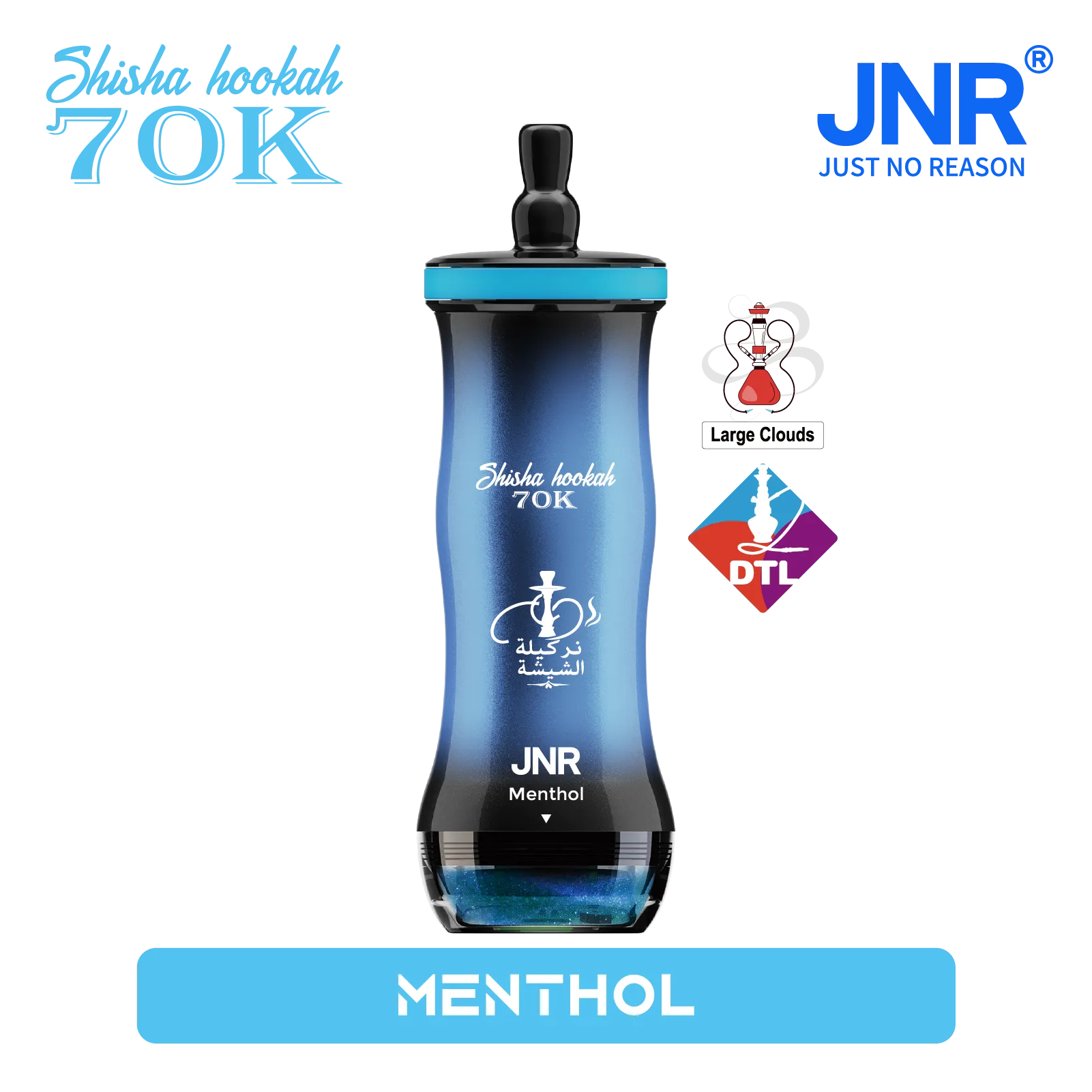 JNR Shisha Hookah 70K Puffs Disposable Vape - Menthol