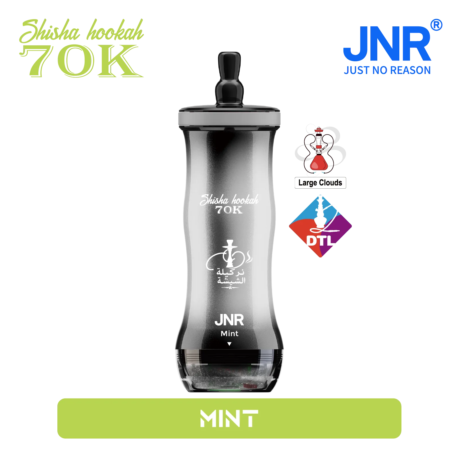 JNR Shisha Hookah 70K Puffs Disposable Vape - Mint