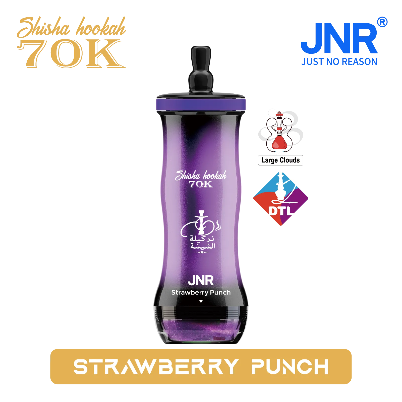 JNR Shisha Hookah 70K Puffs Disposable Vape - Strawberry Punch