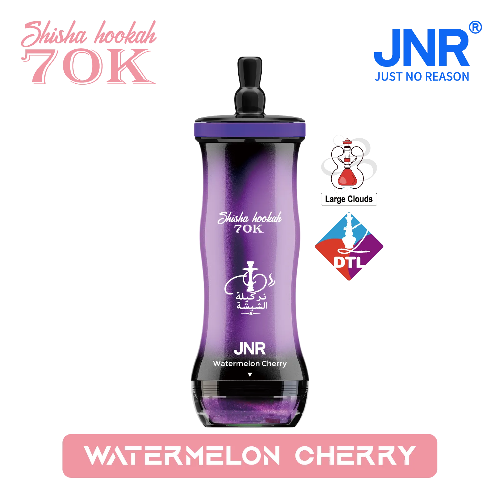 JNR Shisha Hookah 70K Puffs Disposable Vape - Watermelon Cherry