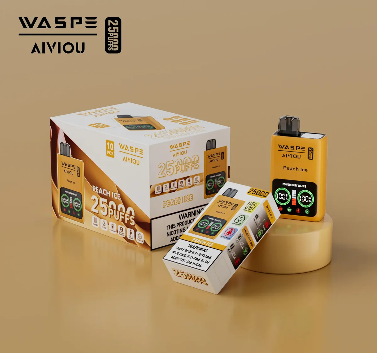 WASPE 25000 (25K) Puffs Original Edition Disposable Vape – Peach Ice