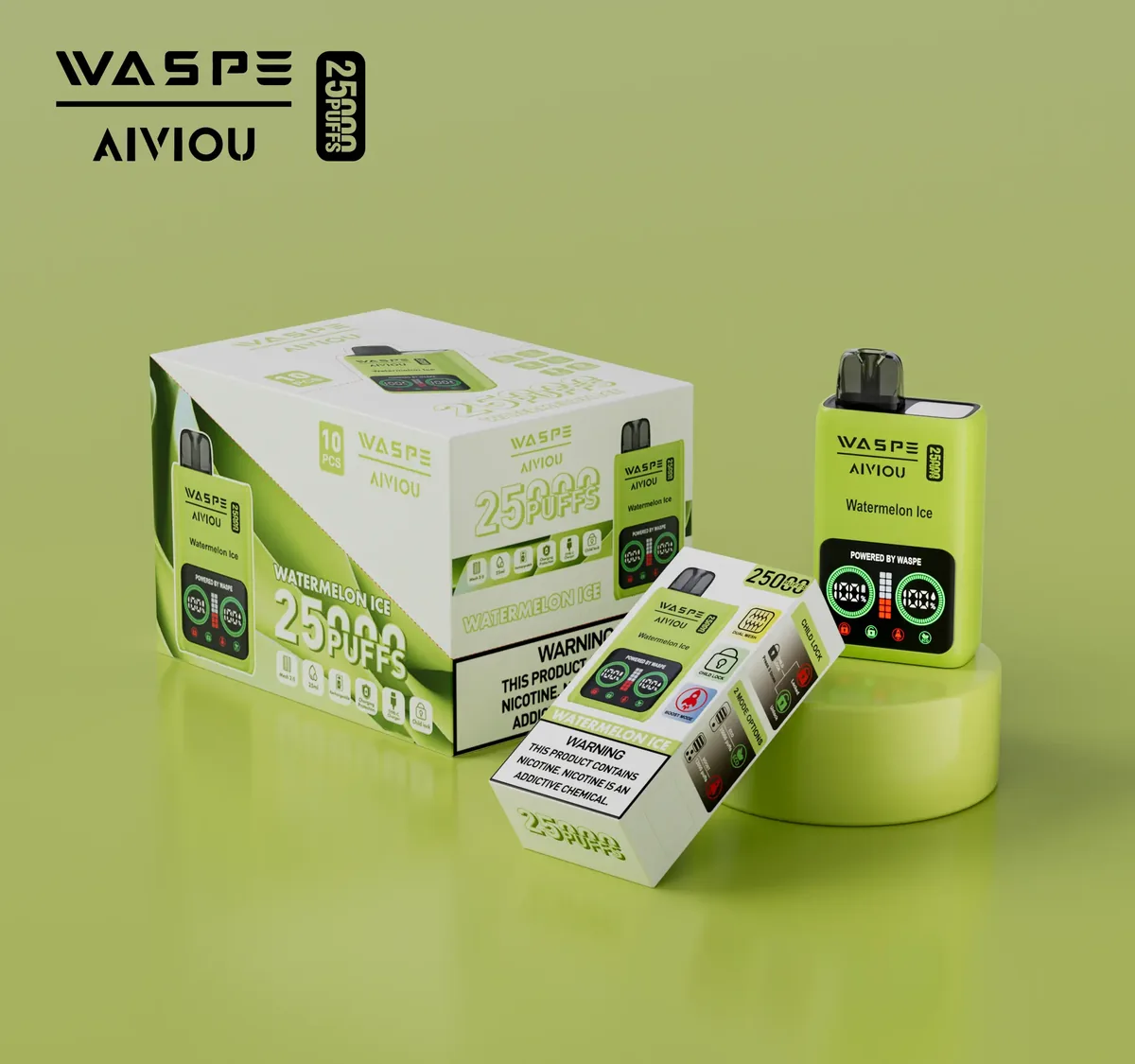 WASPE 25000 (25K) Puffs Original Edition Disposable Vape – Watermelon Ice