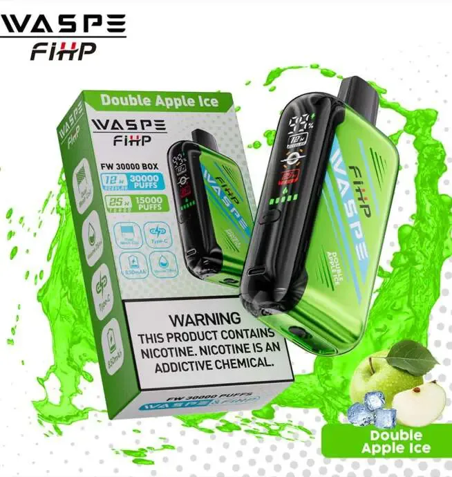 Waspe 30000 30K Puffs LCD Display Disposable Vape – Double Apple Ice