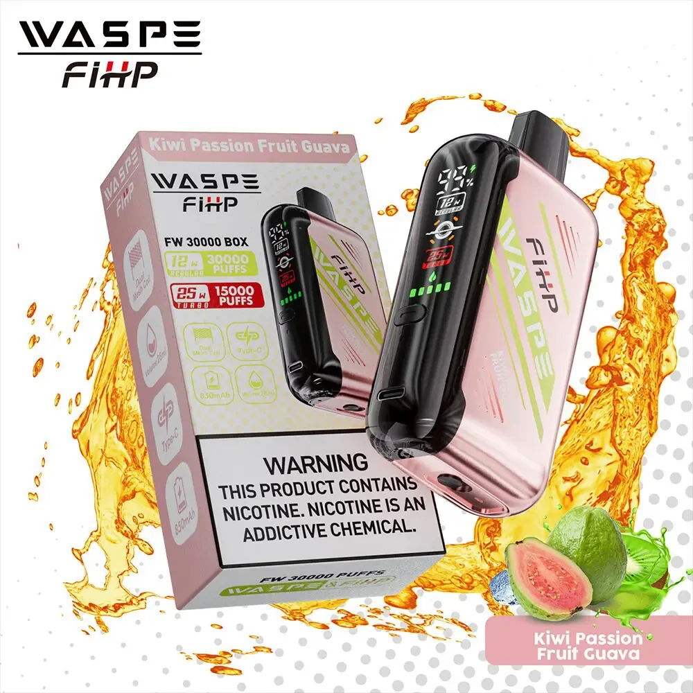 Waspe 30000 30K Puffs LCD Display Disposable Vape – Kiwi Passion Fruit Guava