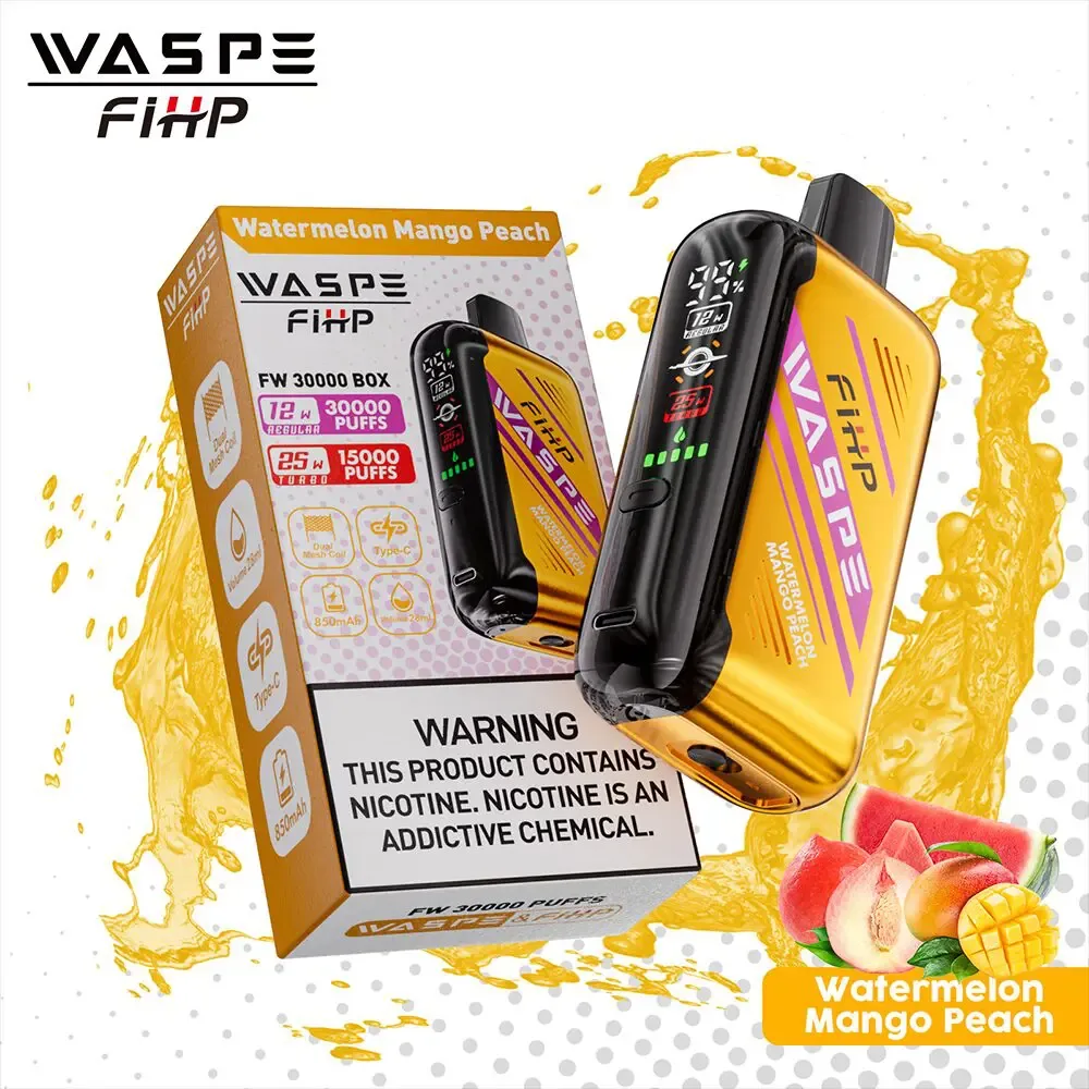 Waspe 30000 30K Puffs LCD Display Disposable Vape – Watermelon Mango Peach