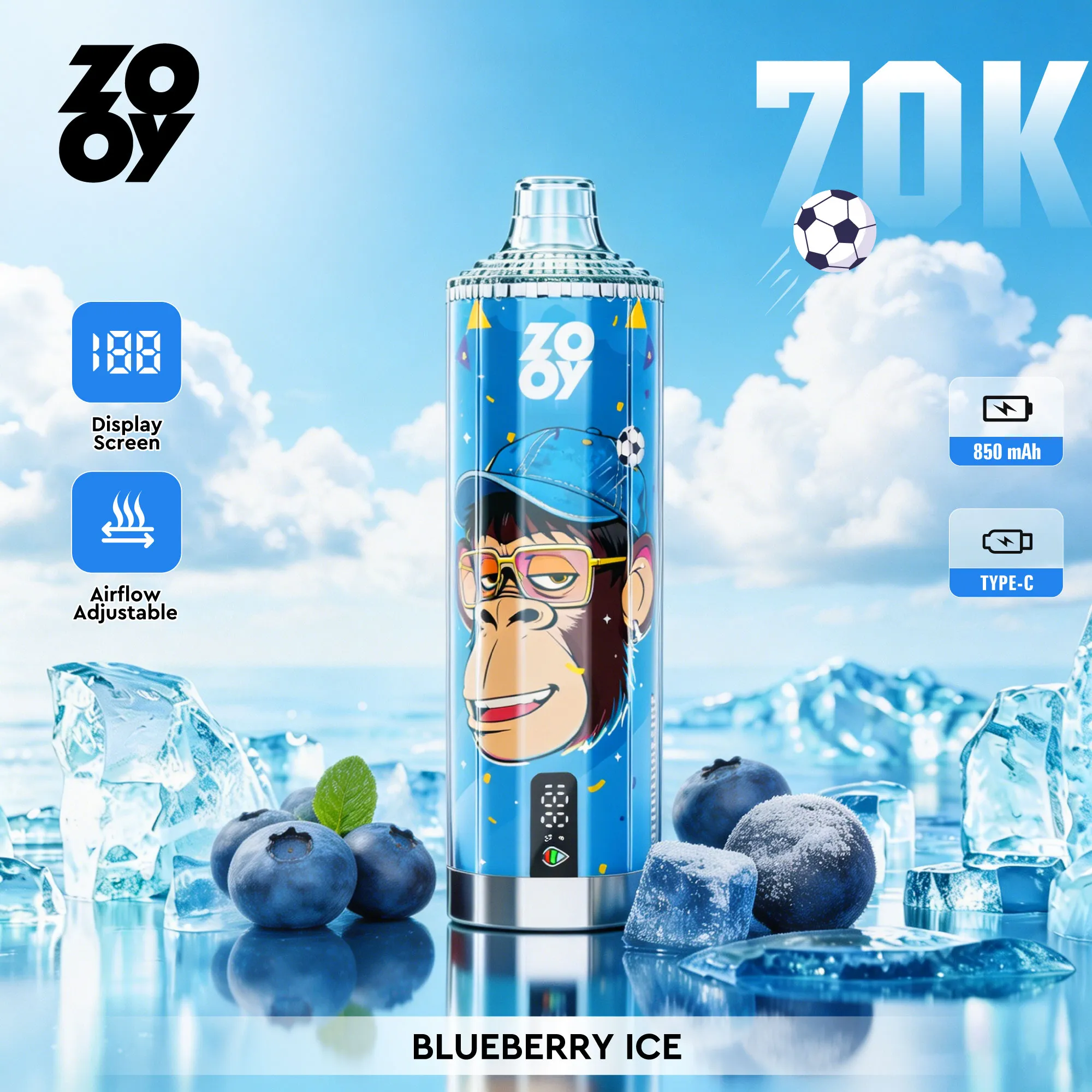 ZOOY Crystal 70000 Puffs Disposable Vape - Blueberry Ice