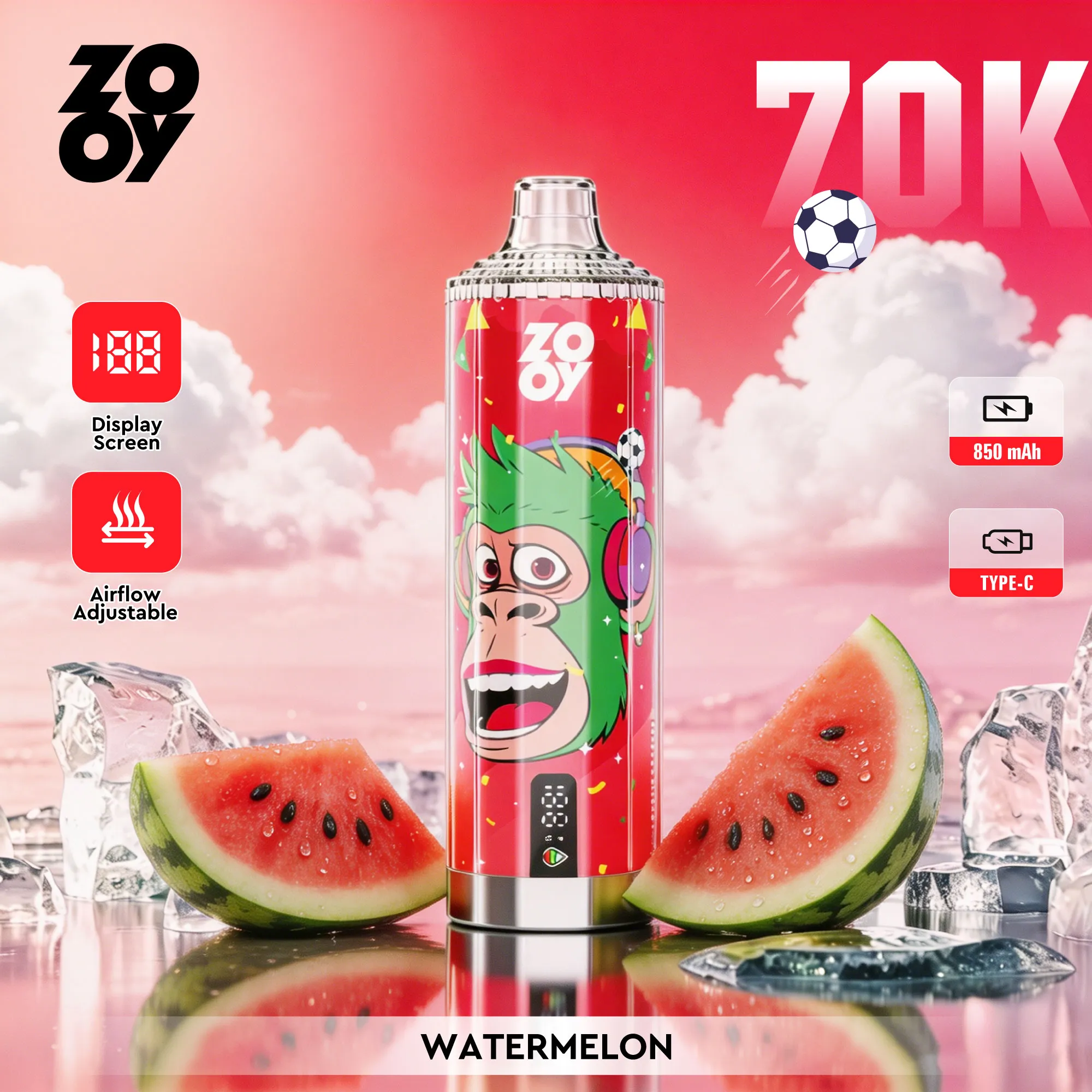 ZOOY Crystal 70000 Puffs Disposable Vape - Watermelon