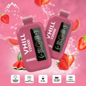 VHILL 20 000 bouffées - Vape jetable fraise-pastèque